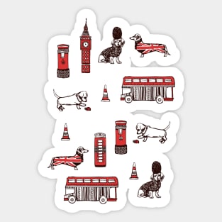 London Dachshund Sticker